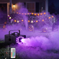 1200W Fog Machine   18 LED Lights for Halloween Decor