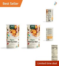 Organic Steel Cut Oats 30oz Pack of 2 - Heart-Healthy Breakfast Choice