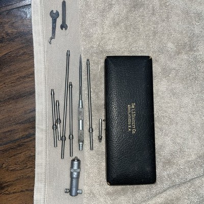 Vintage Starrett No. 124A Micrometer Incomplete Set 2-8'' with Case.. PLS READ