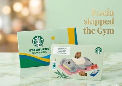 Starbucks  Card Koala Skipped The Gym  a little Lazy  2026 new