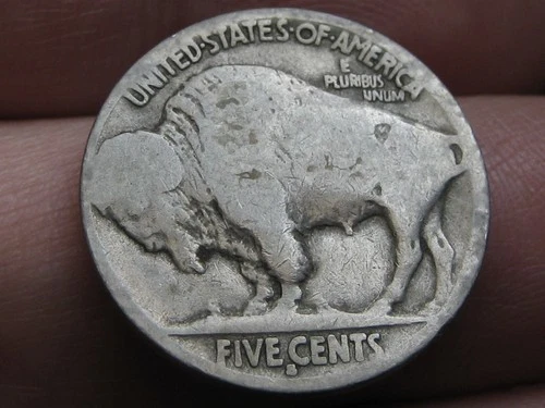1914 S Buffalo Nickel 5 Cent Piece- San Francisco, Good Reverse Details