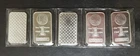 Five HM 1oz Silver Morgan Bars in Plastic
