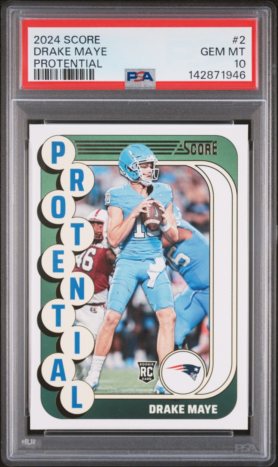 2024 PANINI SCORE PROTENTIAL #2 DRAKE MAYE ROOKIE RC PSA 10