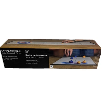 HI Curling Tischspiel mit 6 Curts in 2 Farben