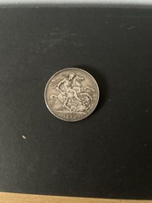 Queen Victoria 1898 Silver Crown Collectible In Good Condition ￼