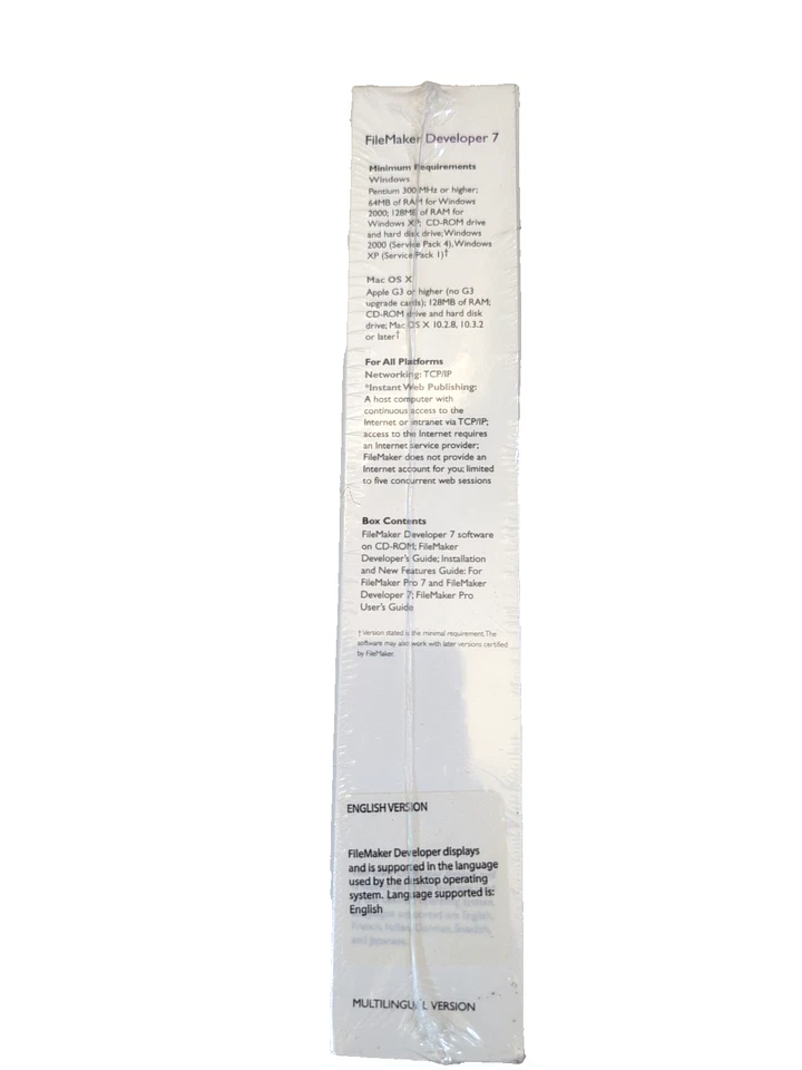 FileMaker Developer 7 Retail Full Version Windows Mac Original CD w/ License Key - Image 4 of 4