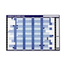 Image of 2026 Compact Year Planner Wall Calendar With Sticky Labels & Drywipe Marker