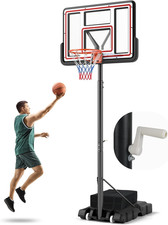 Portable Basketball Hoop Outdoor - 7.4-10 FT Height Adjustable Basketball Goal S