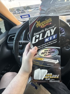 Meguiar's Smooth Surface Clay Kit Detailer Microfiber Sealed 2 Barbox