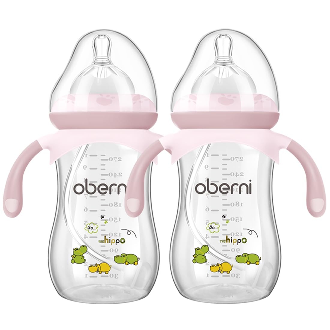 2 Pack 9oz Pink Non Slip Handle Variable Flow