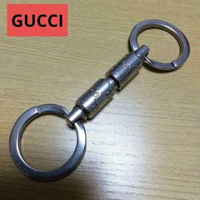 GUCCI Rare Logo Ring 2pcs Key Ring Hard to Obtain Key Holder