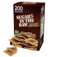 Sugar In The Raw Turbinado Cane Sugar Packets, 200 Ct Box, 1 Pack, Pure, All-...
