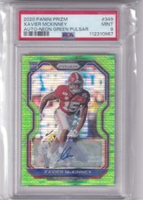 Xavier McKinney 2020 Panini Prizm Neon Green Pulsar Prizm Rc Auto Psa 9