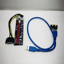 PCI-E 1x to 16x Powered USB3.0 GPU Riser Extender Adapter Card Board Cable