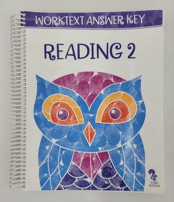 BJU Press Reading 2 Student Worktext ANSWER KEY (3rd Edition) #294264 NO WRITING