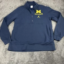 Jordan Pullover 1/4 Zip Michigan Wolverines Men’s Large University Of Michigan