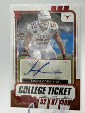 2021 Contenders Draft Picks - Samuel Cosmi Red Foil College Ticket  #195 (AU,RC)