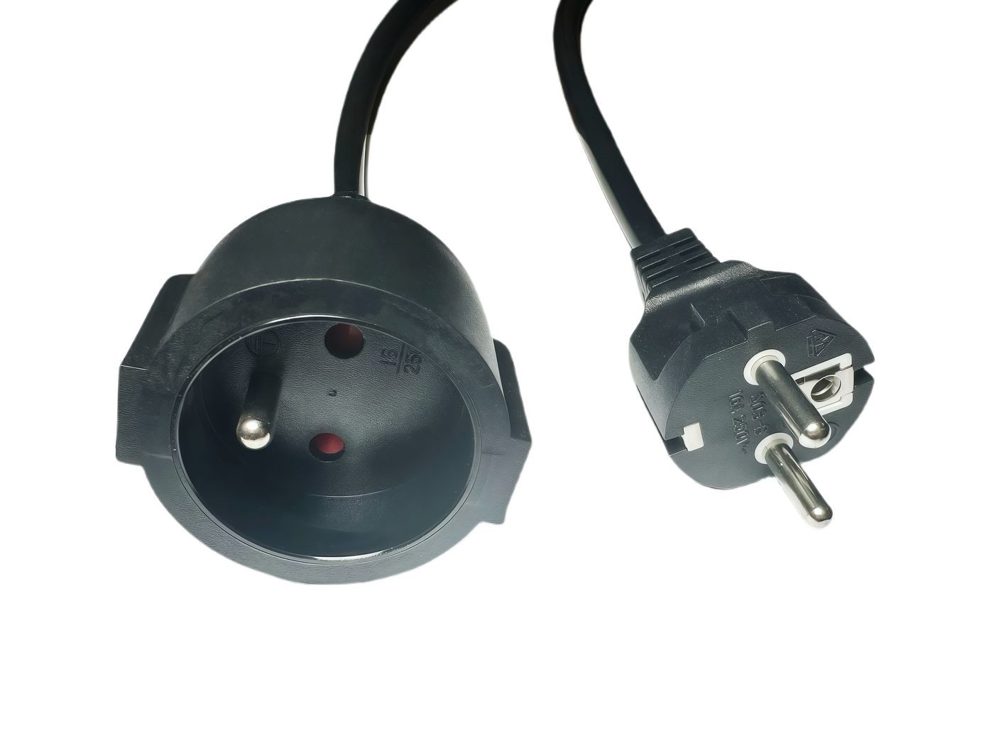 MicroConnect MC-PE0500FRB Power Extension Cord EU to French Type E, 5m Black