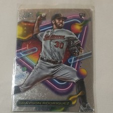 Topps 2023 Cosmic Chrome Grayson Rodriguez Orioles Rookie RC #176 MLB Card. rookie card picture