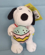 Peanuts Snoopy Fetch For Pets Easter Squeaky 6" Plush Toy W/ Egg NWT