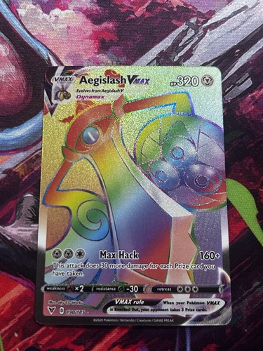 Aegislash VMAX 190/185 Swsh04: Vivid Voltage Secret Rare Holo (English)