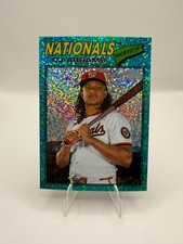 2026 Topps Heritage - C.J. Abrams #349 Chrome Aqua Sparkle Refractor