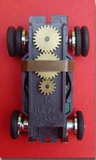 1 SET VINCENT WHEELS CHROME TRUCK WHEELS DUAL REARS W/TIRES FOR TJET SLOT CARS