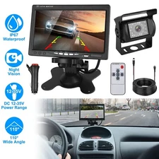 Car Parking Reverse System w/ 7In Screen Night Vision 2.4G Stable for Car Trunk