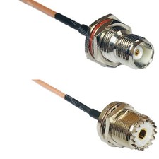 RG316 TNC FEMALE BULKHEAD to UHF Female BULKHEAD RF Cable Rapid-SHIP LOT