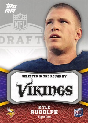 Kyle Rudolph Rookie Card 2011 Topps Rising Rookies #112 Kyle Rudolph RC Rookie Card Minnesota ...