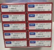 QTY. 10 SKF 6202 2Z DEEP GROOVE BALL BEARING, METAL SHIELDED 15x35x11 mm