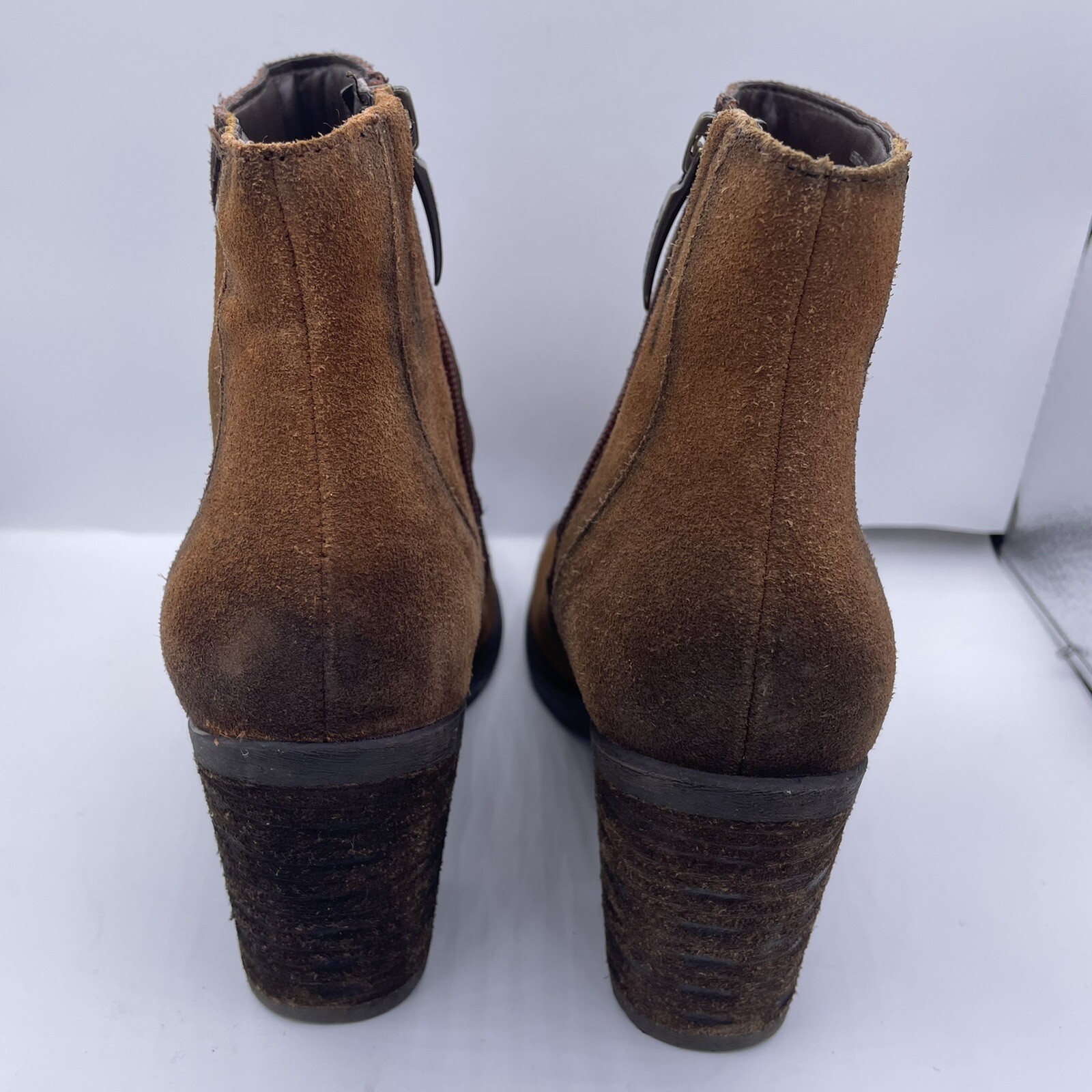 EARTH patchwork suede multicolor ankle boots wome… - image 8