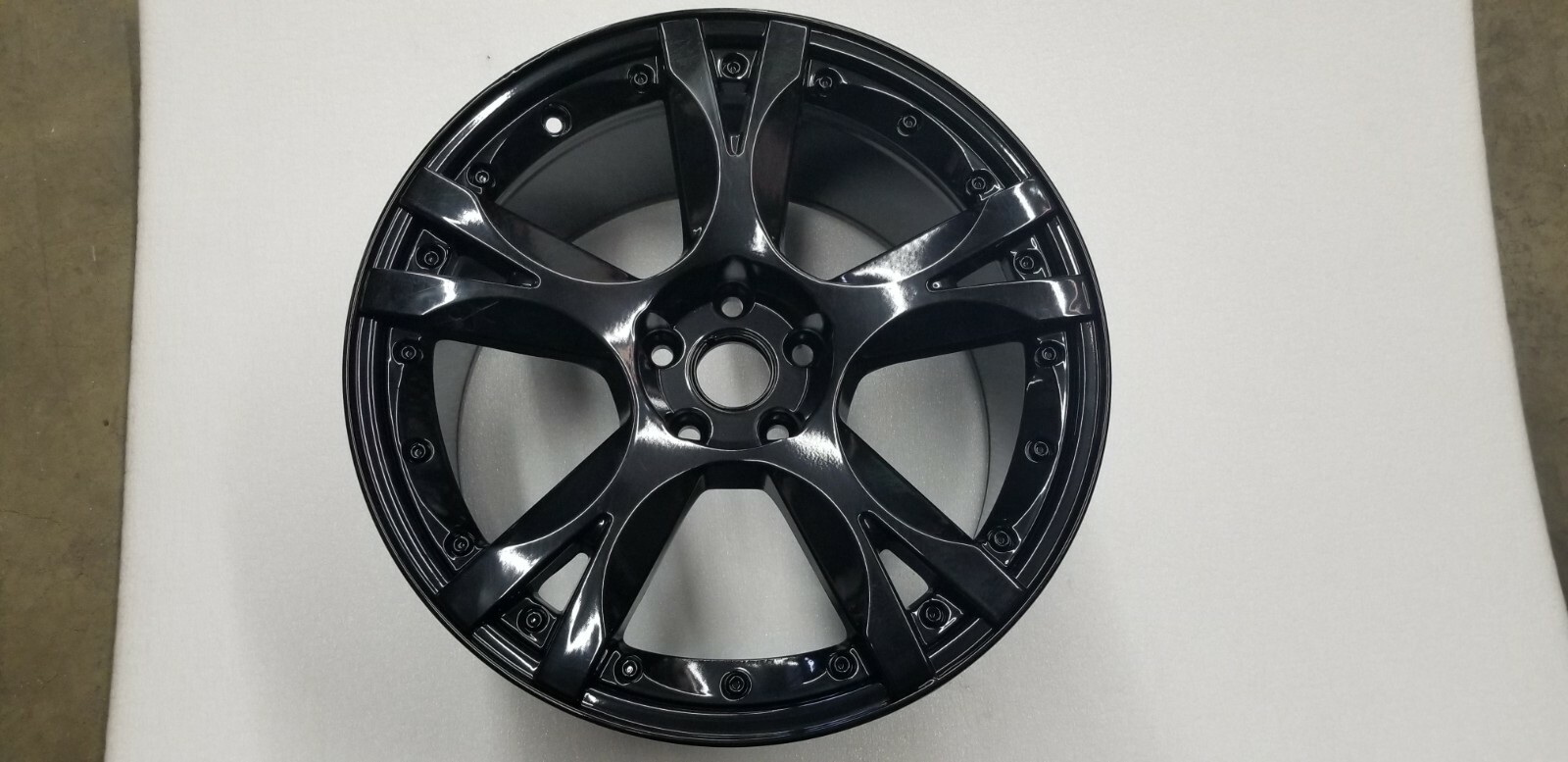 LAMBORGHINI GALLARDO CALLISTO FRONT WHEEL RIM  GLOSS BLACK OEM 