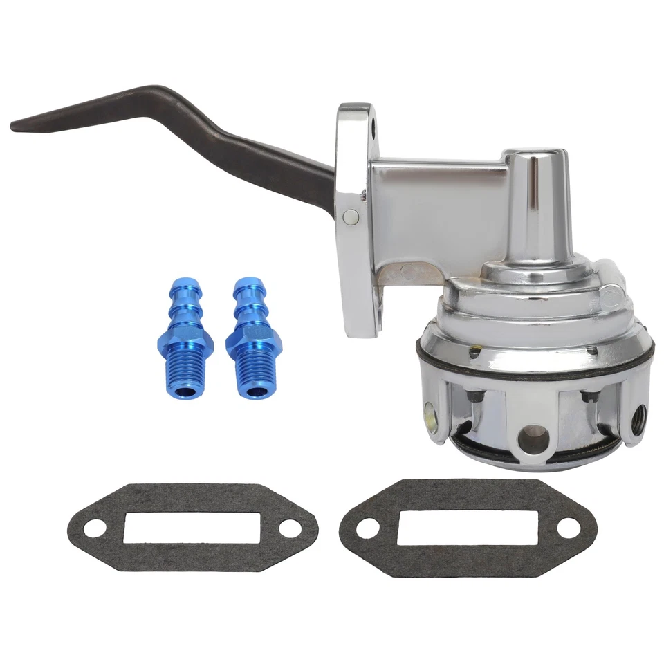 Bomba de combustible cromada de alto volumen para Ford 351C Cleveland 351M 400M 8 PSI 80 GPH Foto 2 de 4