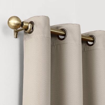 Sun Zero Nordic 2-pack Theater Grade Extreme 100% Blackout Grommet Curtain Pa...