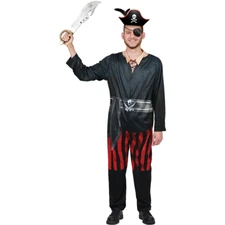 Pirate - NEW Men 3D Printed Halloween Costume Jumpsuit - Large