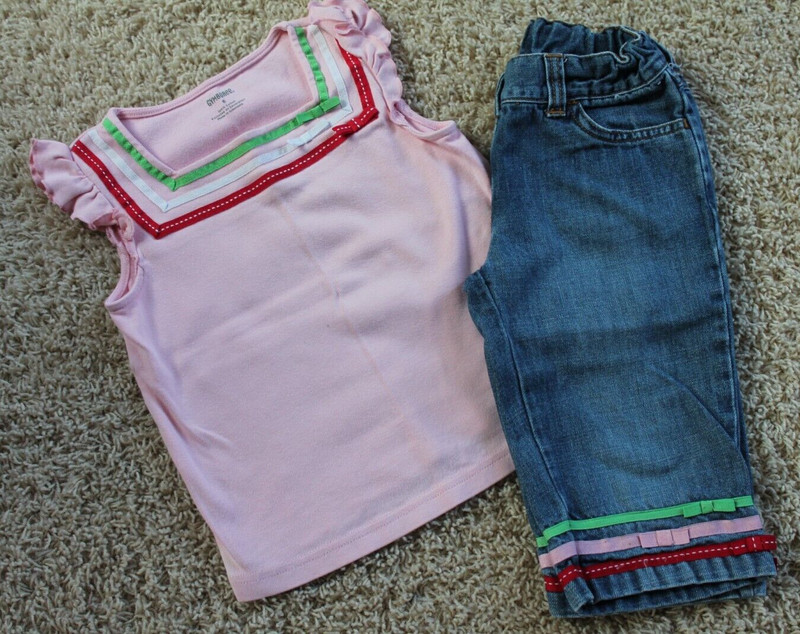 Gymboree Girls size 6 Watermelon Picnic Line Top and Capris