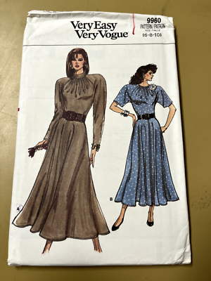 Vogue 9960 UNCUT Sewing Pattern, Misses' Dress, Size 6-8-10 | eBay