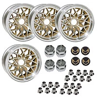 YEARONE NEW 15 X 8 Firebird Trans AM Gold Snowflake wheel Kit  V2