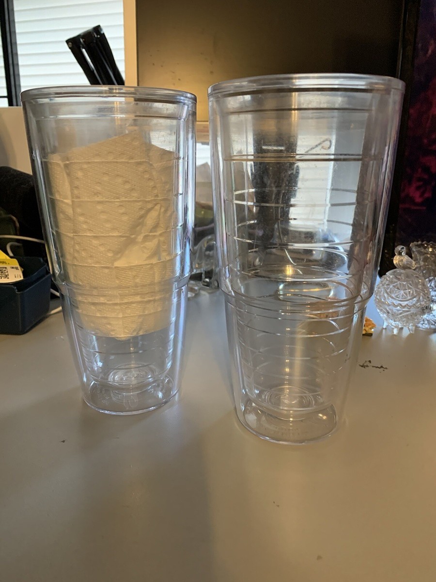 Tervis Tumblers Double Walled Insulated 24 oz. Drinking Cups Clear NO Lids