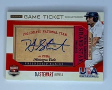 2014 PANINI USA BASEBALL D.J. STEWART AUTO 08/30 BALTIMORE ORIOLES