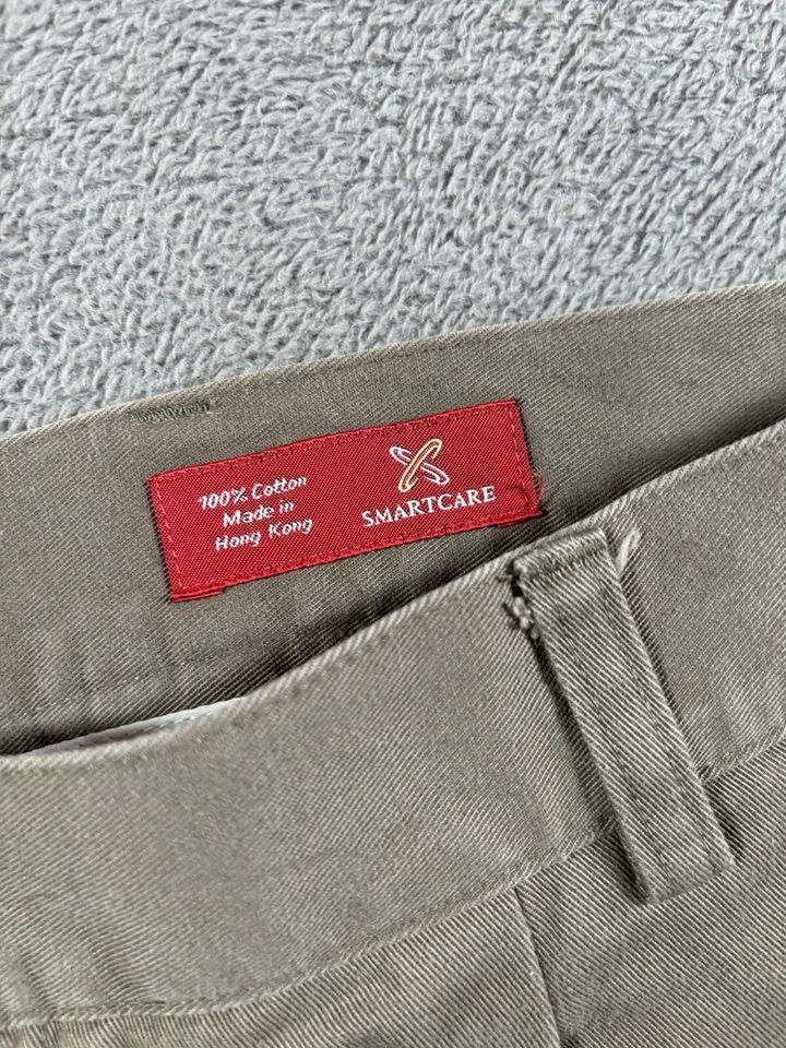 复古 Nordstrom 裤子男式 32x30 米色卡其色休闲裤打褶 90 年代 Chino Preppy — 第 4/4 张图片