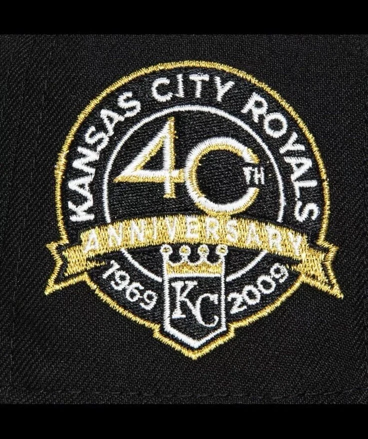 Sombrero ajustado parche 40 aniversario ala de gamuza exclusiva de SHAT Club 7 3/8 KC Royals Foto 4 de 4
