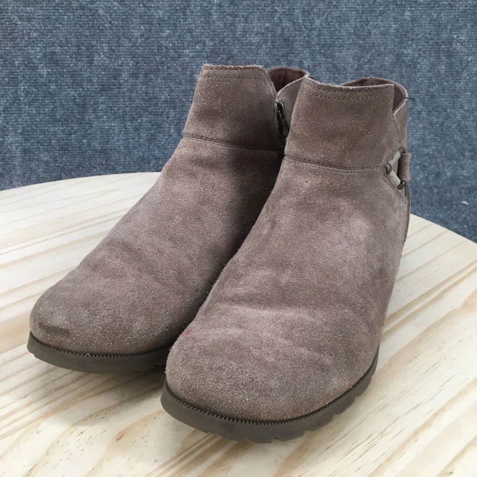 Teva Botas Mujer 11 Segundo Botines Beige Gamuza Cremallera Lateral Informal 1012431 Foto 4 de 4