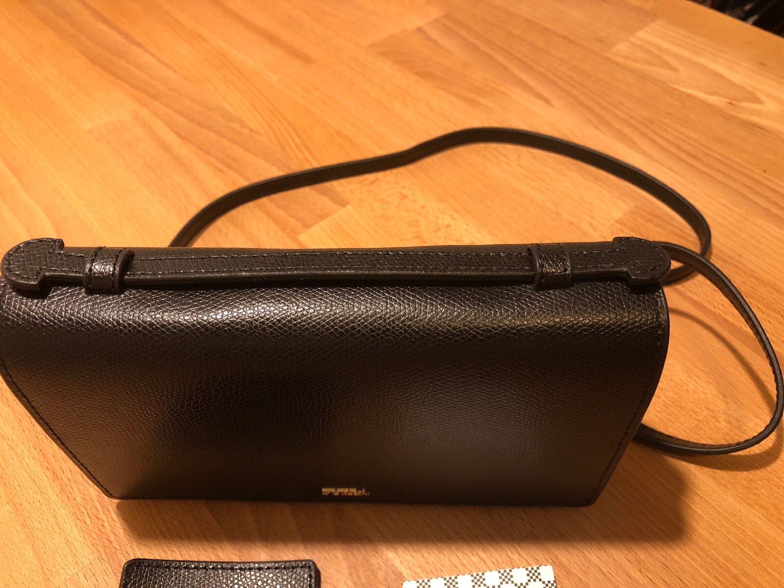 FURLA INCANTO BLACK SAFFIANO LEATHER CROSSBODY EVENING HANDBAG!New