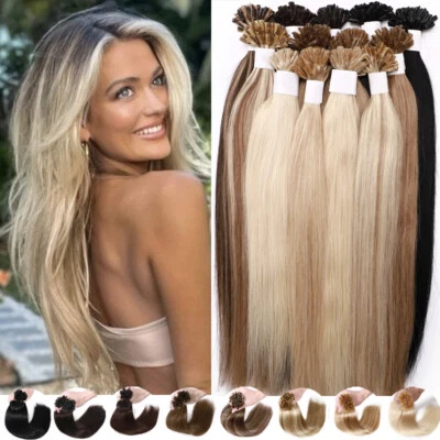 S-NOILITE REMY ECHTHAAR Keratin Bonding Hair Extensions 200 Strähnen Haarverlängerung 200G