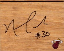 Miami Heat Norris Cole Signed FloorBoard COA