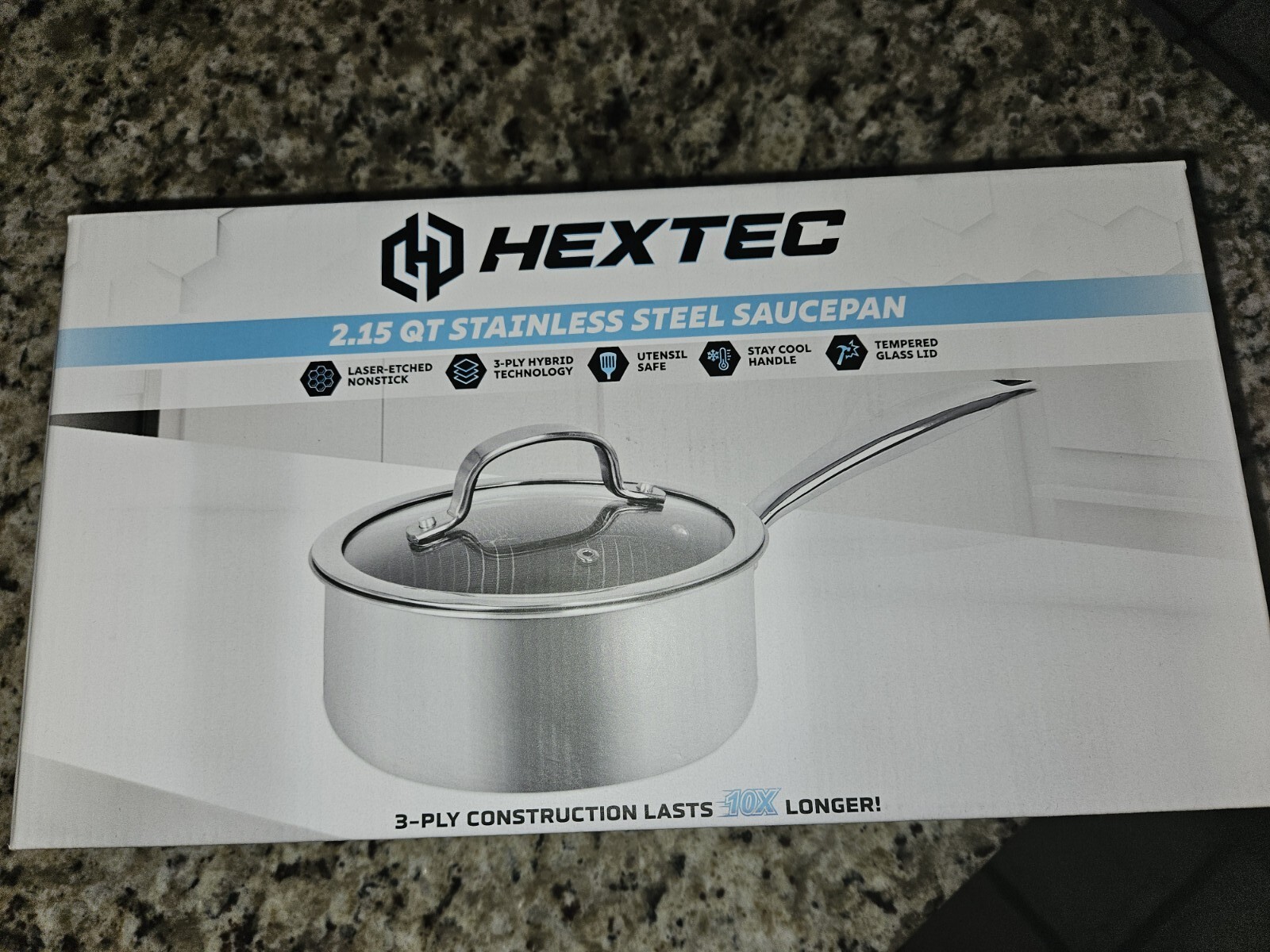 Hextec Nonstick Stainless 2.15 Qt Pan eBay