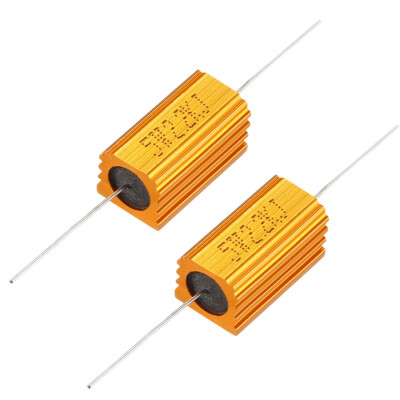 2 Pcs Aluminumgehäuse Widerstand 5W 2,2K Ohm Drahtgewickelt LED Ersatz Konverter
