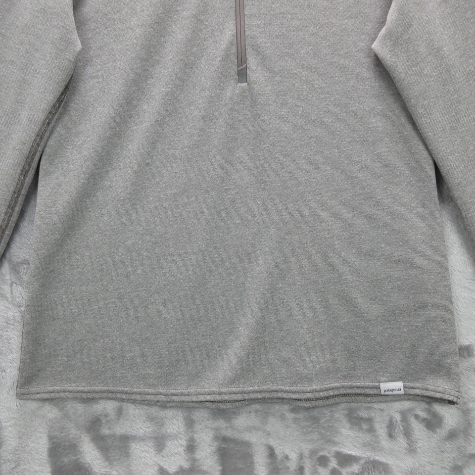 Top Patagonia Para Mujer Gris Medio Capilene 3 Peso Medio Cremallera Cuello Simulado Top Foto 4 de 4
